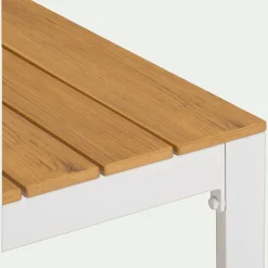 Ensemble table haute de jardin et 4 tabourets - bois clair