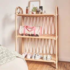 Etagère bibliothèque en rotin L76cm - naturel