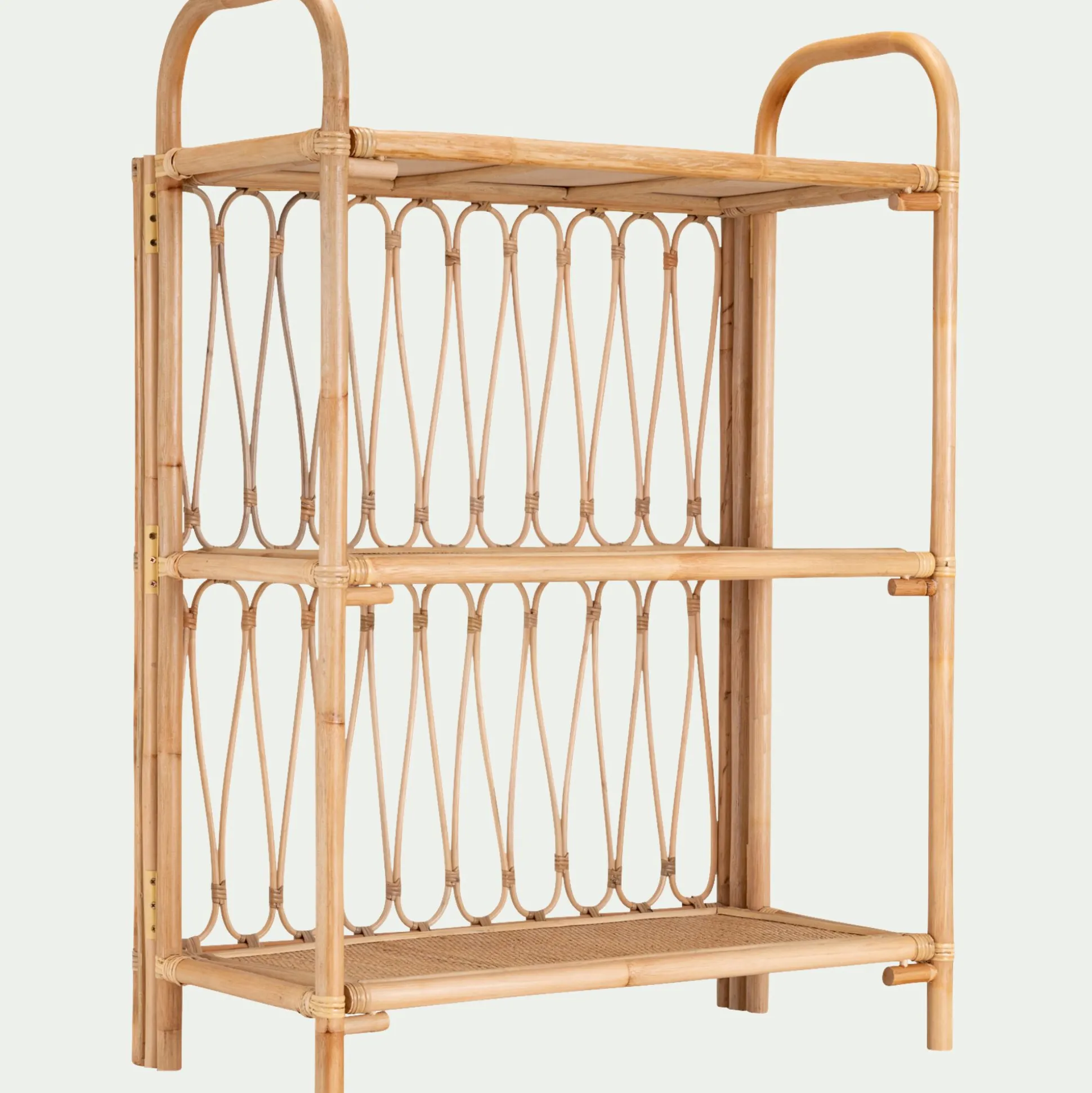 Etagère bibliothèque en rotin L76cm - naturel
