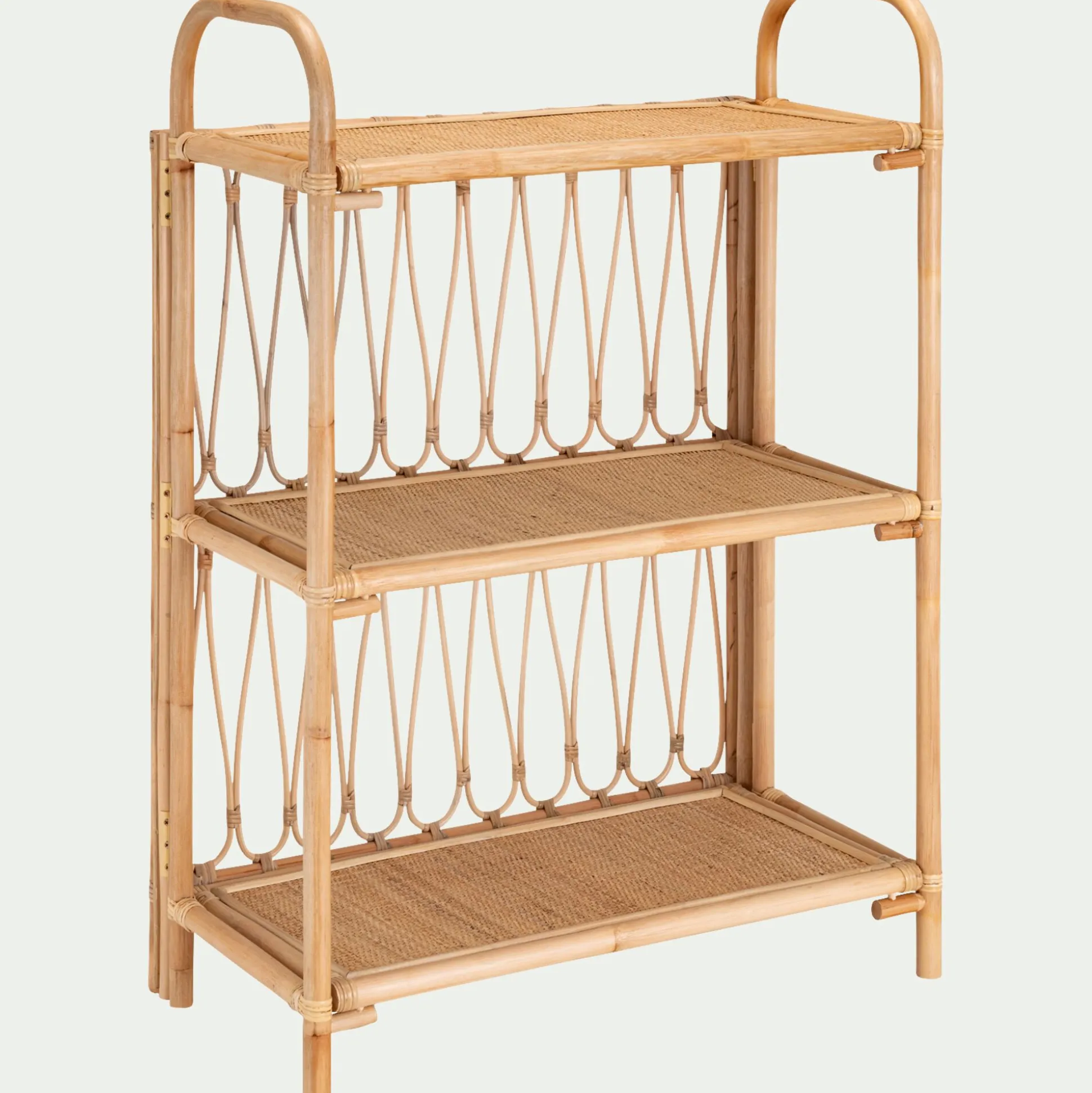 Etagère bibliothèque en rotin L76cm - naturel
