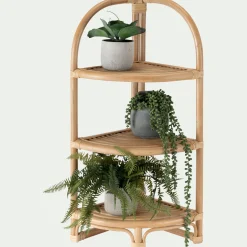 Etagère d'angle en rotin - naturel H81cm