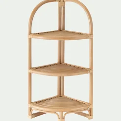 Etagère d'angle en rotin - naturel H81cm