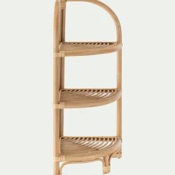 Etagère d'angle en rotin - naturel H81cm