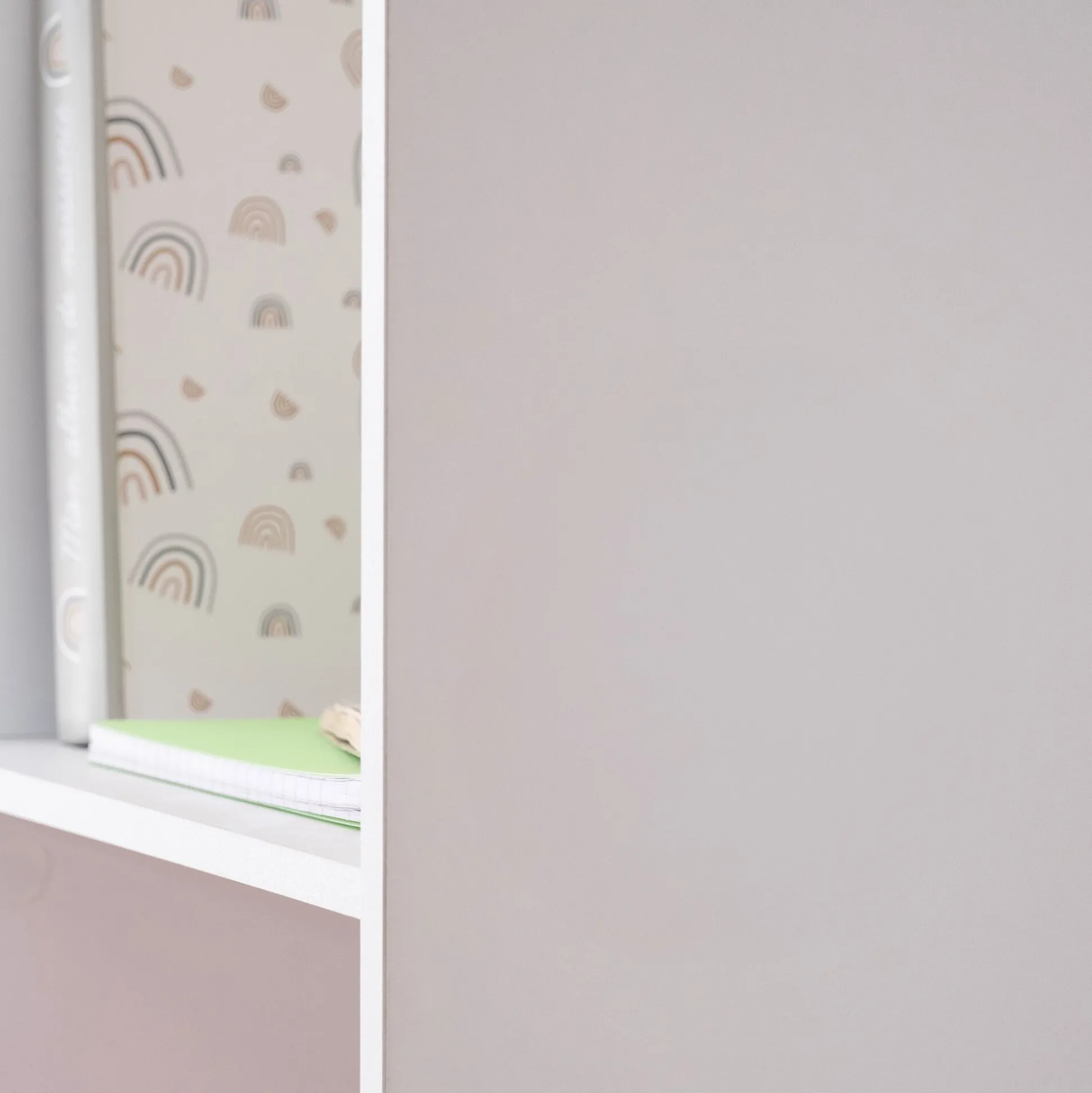 Etagère maison 5 cases en bois - blanc