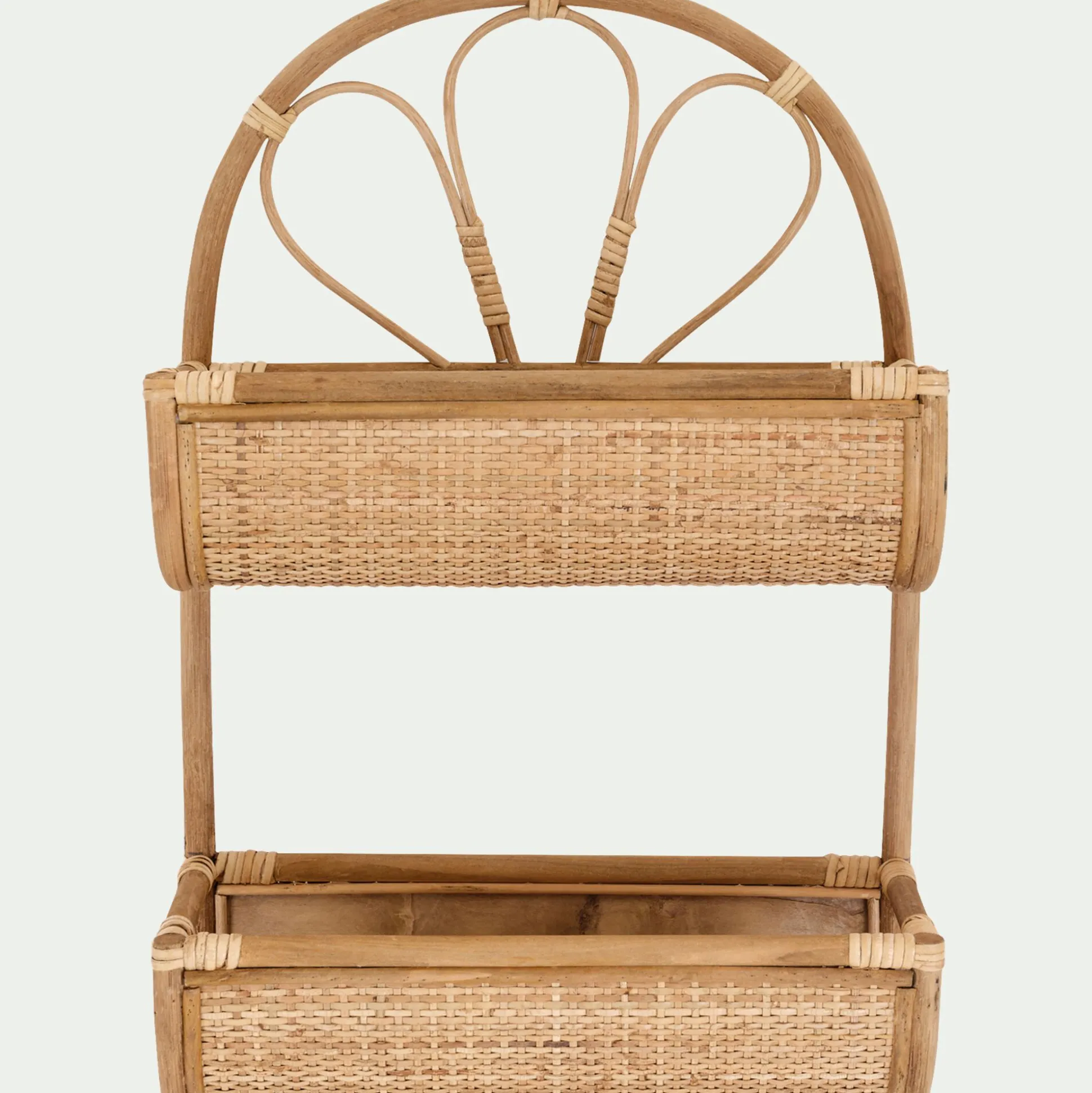 Etagère murale en rotin - naturel L40,5xl16,5xH63cm