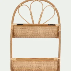 Etagère murale en rotin - naturel L40,5xl16,5xH63cm