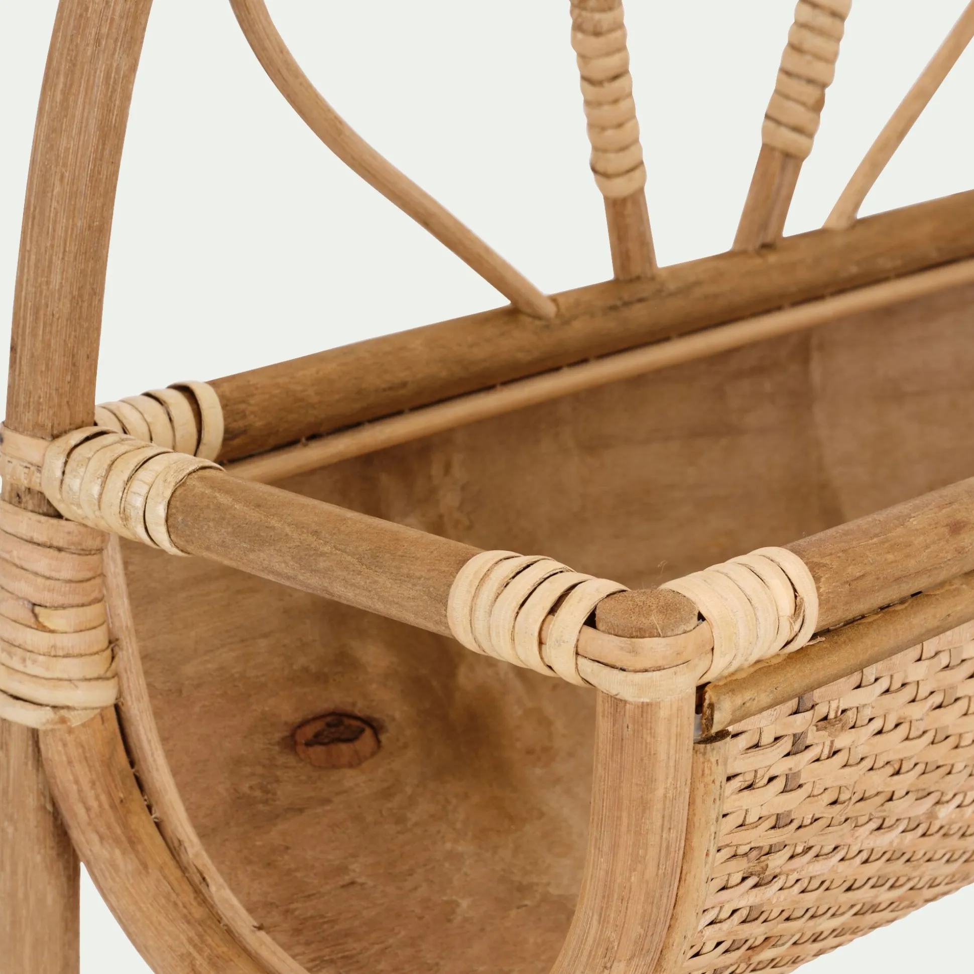 Etagère murale en rotin - naturel L40,5xl16,5xH63cm