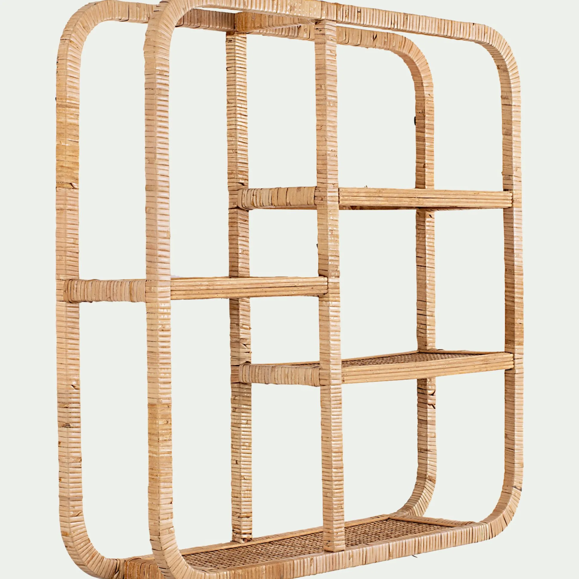 Etagère murale en rotin - naturel 65x65cm