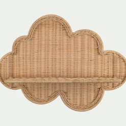 Etagère murale nuage en rotin 40x58cm - naturel