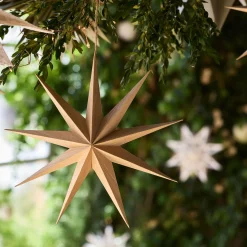 Etoile à suspendre en papier D30cm - beige
