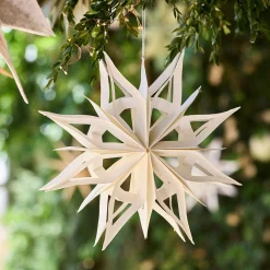 Etoile à suspendre en papier D30cm - blanc