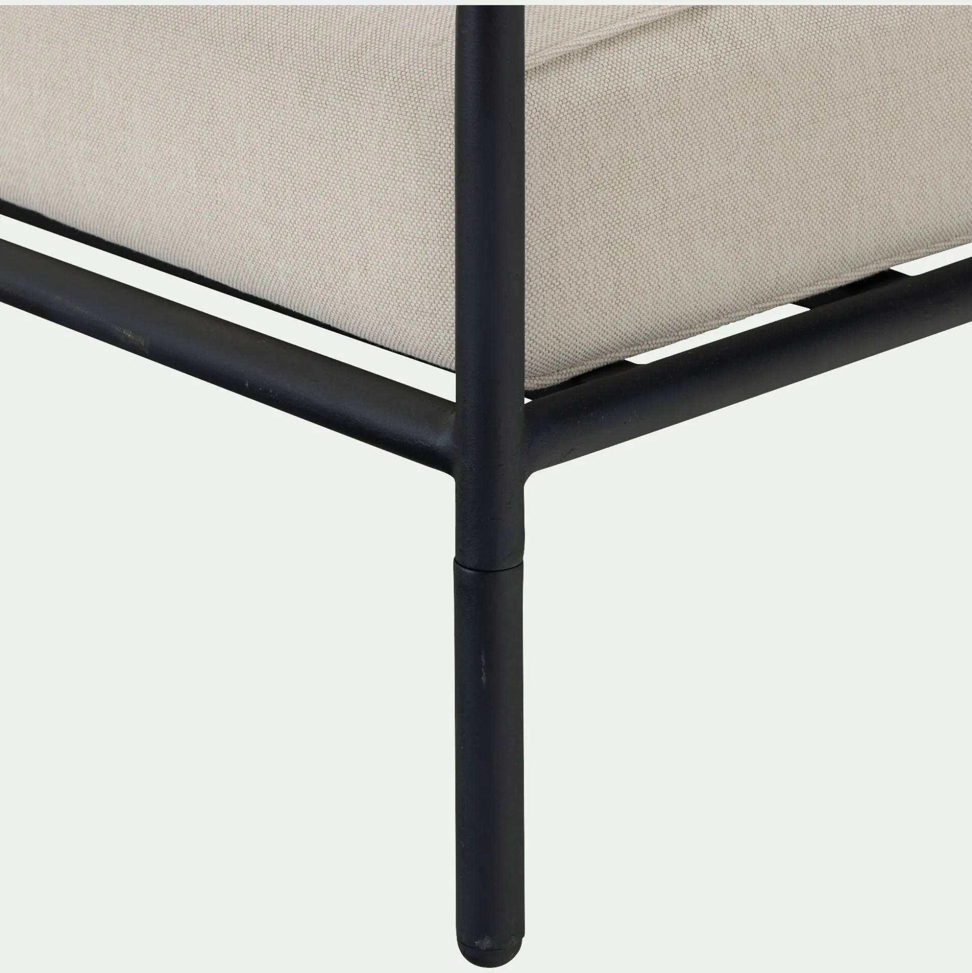 Fauteuil de jardin en acier et corde - beige