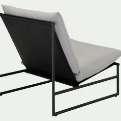 Fauteuil de jardin en aluminium - noir