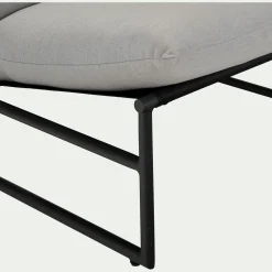 Fauteuil de jardin en aluminium - noir