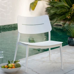 Fauteuil de jardin en aluminium - blanc