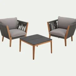 Fauteuil de jardin en cordes - gris vésuve