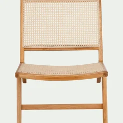 Fauteuil en chêne et rotin - bois clair