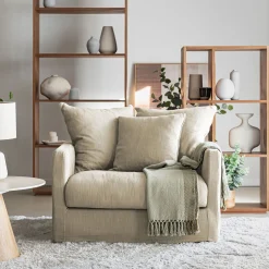 Fauteuil en tissu - beige alpilles