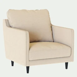 Fauteuil en tissu - beige roucas