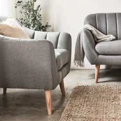 Fauteuil en tissu - gris clair