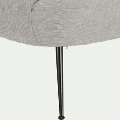Fauteuil en tissu avec piétement en acier - gris borie