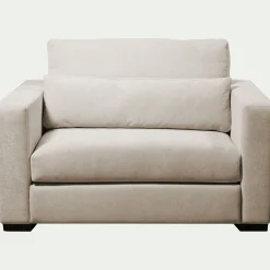 Fauteuil en tissu Bloq - beige roucas