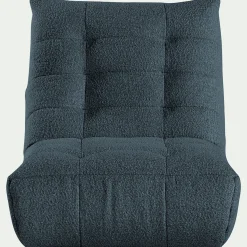 Fauteuil en tissu bouclette - bleu