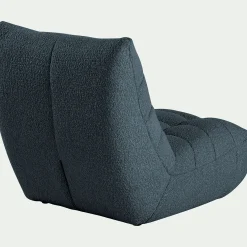 Fauteuil en tissu bouclette - bleu