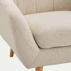Fauteuil en tissu bouclette - beige