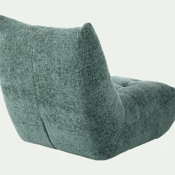 Fauteuil en tissu chenille - bleu calaluna