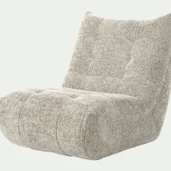Fauteuil en tissu chenille - beige roucas