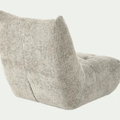 Fauteuil en tissu chenille - beige roucas