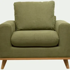 Fauteuil en tissu cosmo - vert kaki
