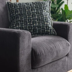 Fauteuil en tissu cosmo - gris anthracite