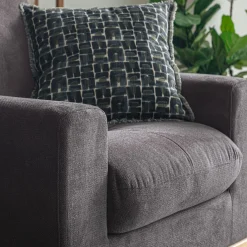 Fauteuil en tissu crown - gris restanque