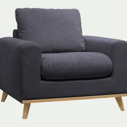 Fauteuil en tissu crown - bleu calabrun