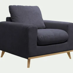 Fauteuil en tissu crown - bleu calabrun