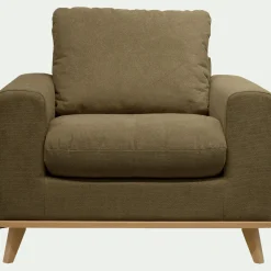 Fauteuil en tissu crown - vert cèdre