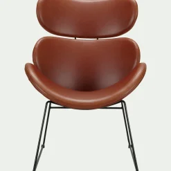 Fauteuil en tissu enduit - brun albe