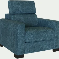 Fauteuil en tissu Genesis - bleu figuerolles