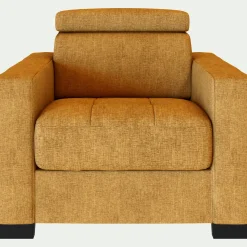 Fauteuil en tissu Monclar - jaune argan