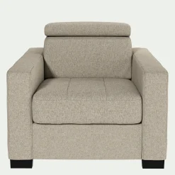 Fauteuil en tissu pop - beige