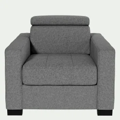 Fauteuil en tissu pop - gris