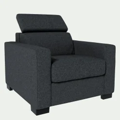 Fauteuil en tissu pop - gris anthracite