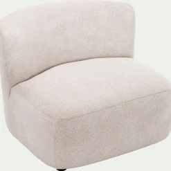 Fauteuil en tissu Raven - blanc écru