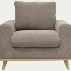 Fauteuil en tissu storm - taupe