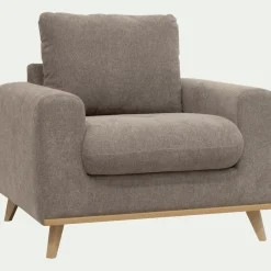 Fauteuil en tissu storm - taupe