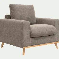 Fauteuil en tissu storm - taupe