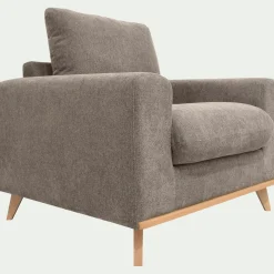 Fauteuil en tissu storm - taupe