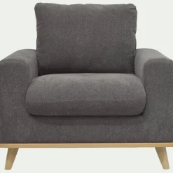 Fauteuil en tissu storm - gris moyen